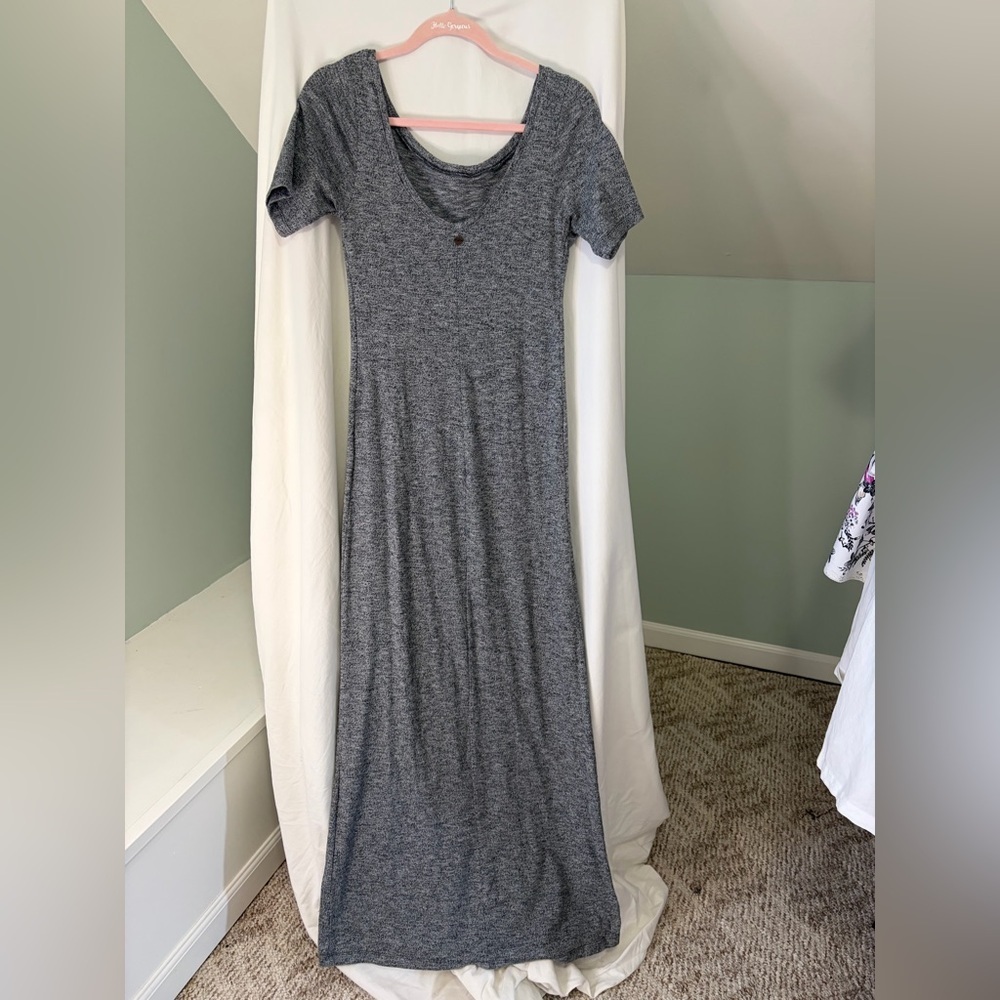 Roxy Heather Gray Maxi Dress size medium - Picture 2 of 4